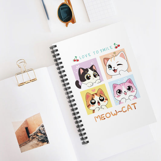 4 Cute Cats Notebook
