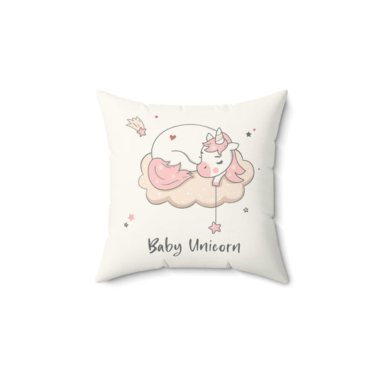 Baby Unicorn Square Pillow