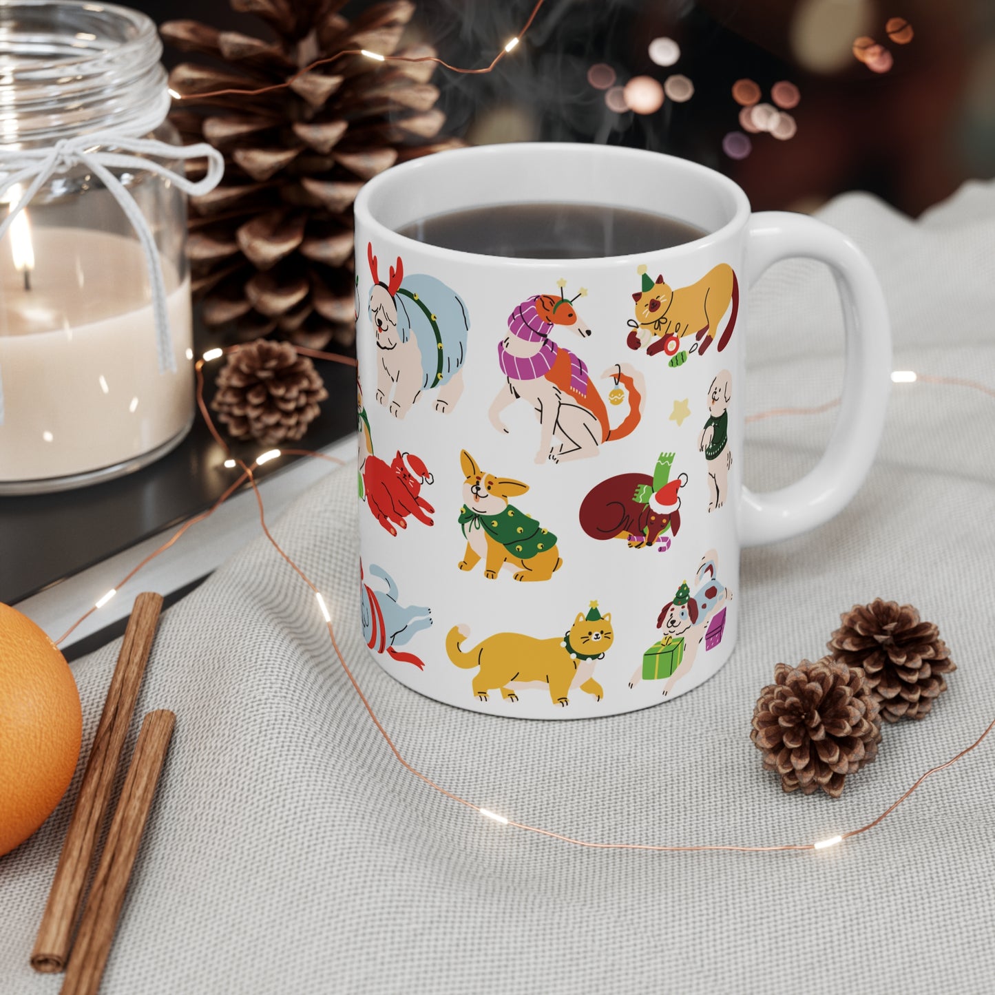 Christmas Cat Dog Mug 11oz