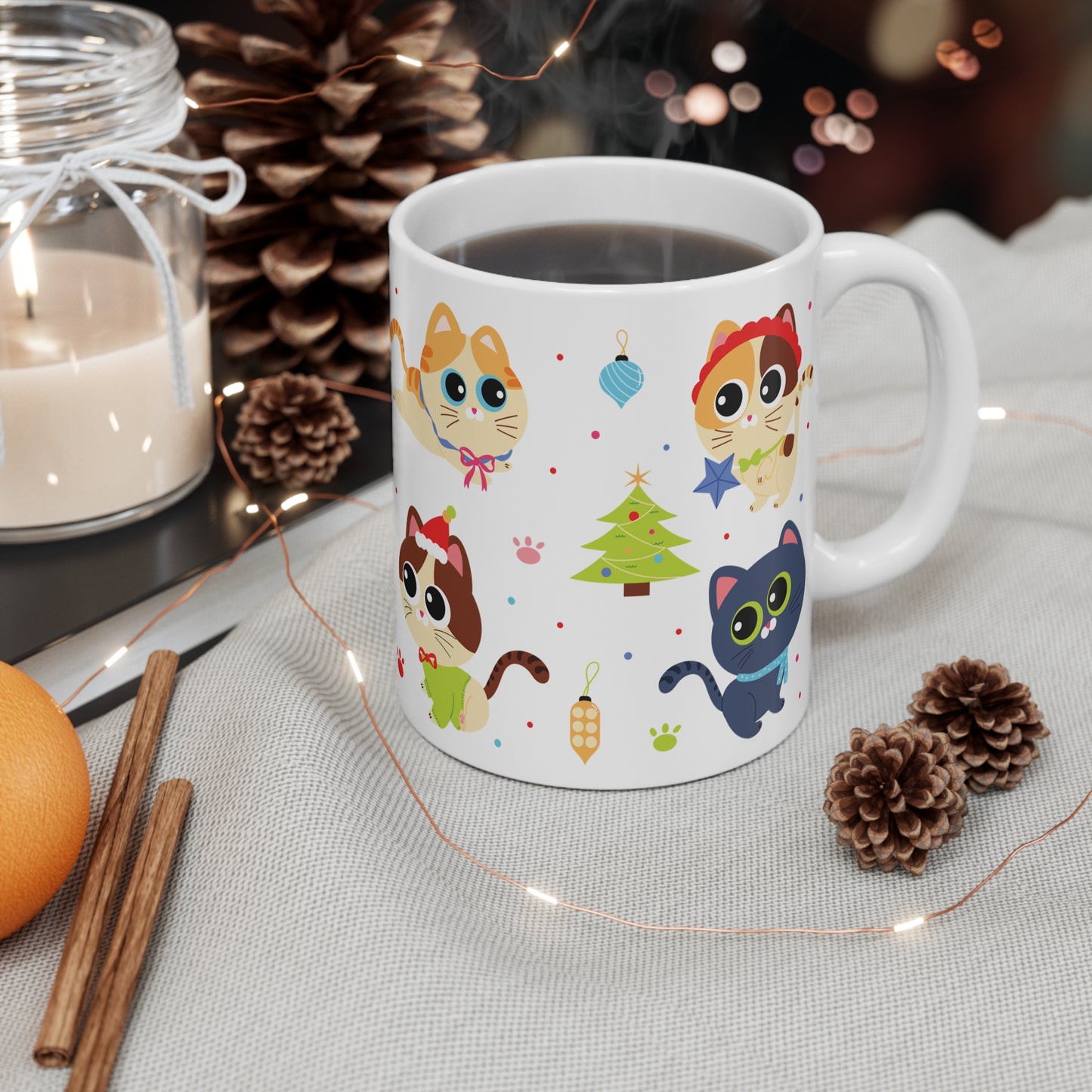 Christmas Cats Mug 11oz