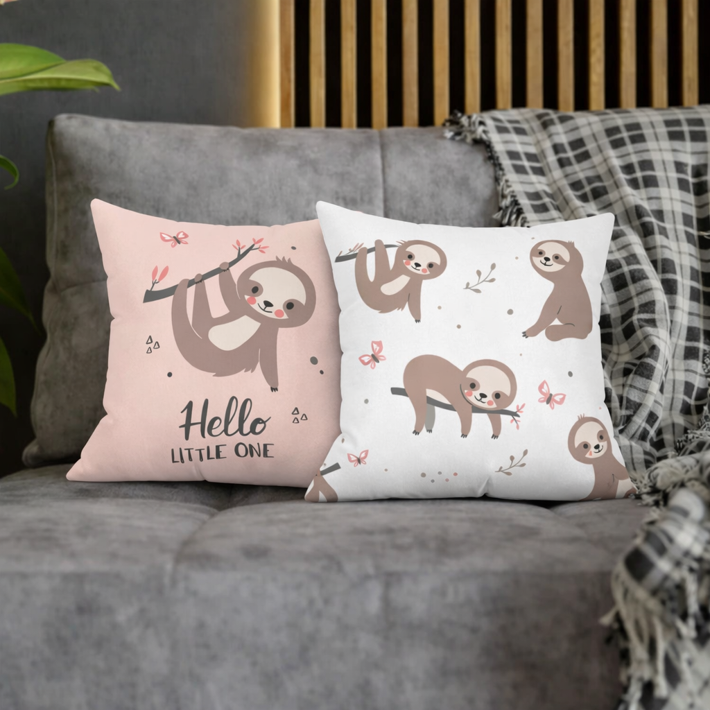 Little Sloth Square Pillow