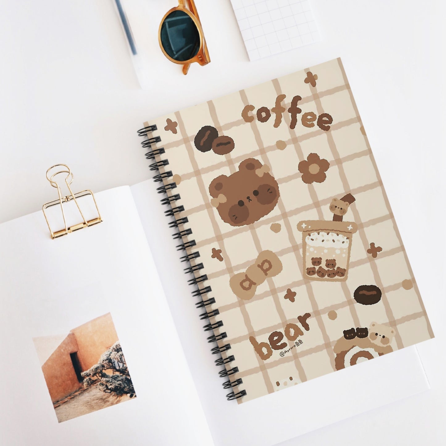 Coffee Bear Notebook - Ruled Line