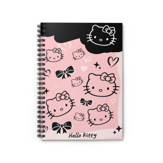 Black Pink Hello Kitty Notebook
